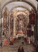 unknow artist This painting Allows us to picture the interior of a church in new spain Sweden oil painting artist
